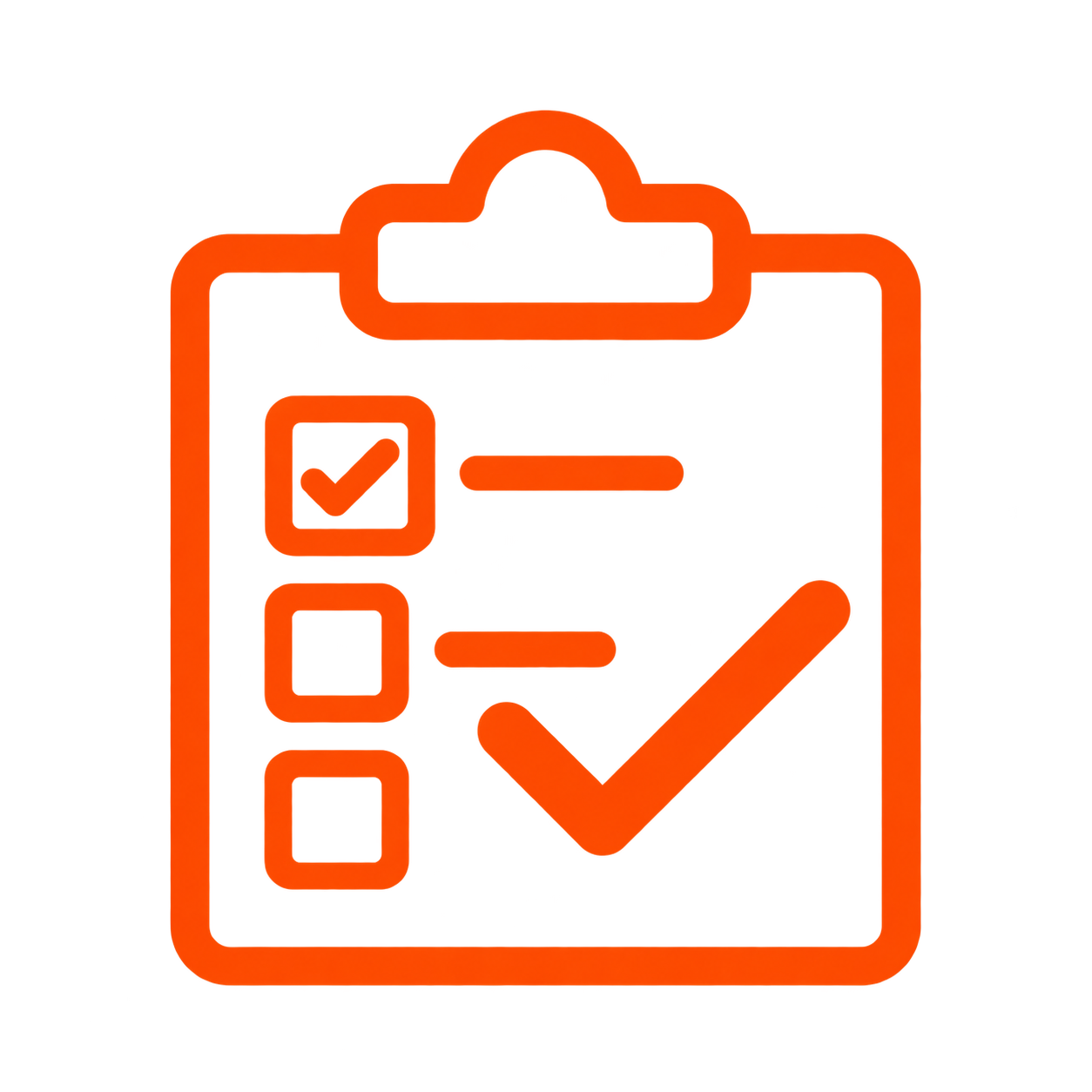 Respond icon: clipboard with a checkmark